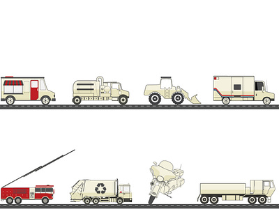 Service Vehicle Trucks Collection