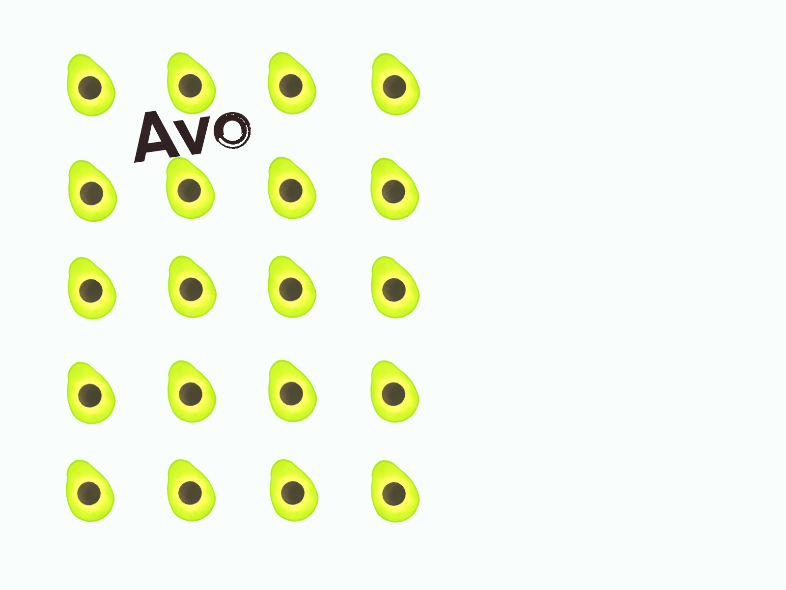 Avocado 2, just play with it! animation illustration procreate