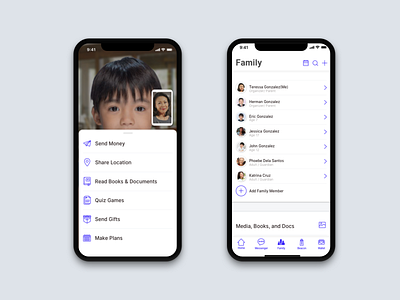 Milya family messenger mobile payment product ui ux