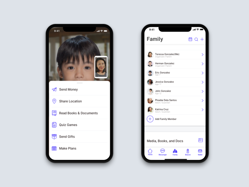 Milya ux ui product payment mobile messenger family