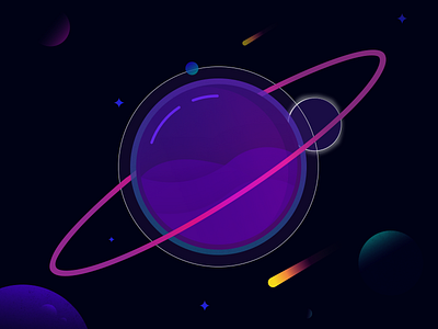 Candy Space gradient meteor space vector