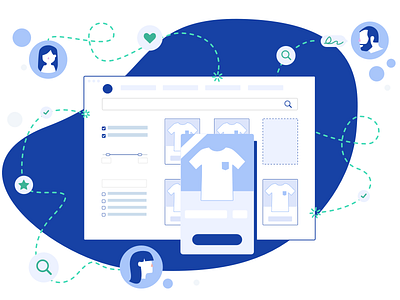 Ecommerce User Flows ecommerce illustration shopping shopping flows shopping pathways user flow