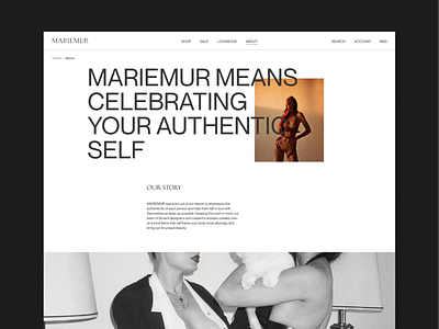 Mariemur - About/Company Page design fashion shop ui uxui web webdesign