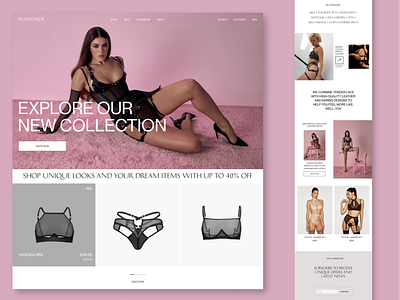 MARIEMUR - Main page concept design ecommerce fashion mainpage redesign shop ui uxui web webdesign