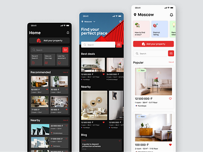 Real Estate App Design