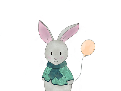 Bunny with balloon