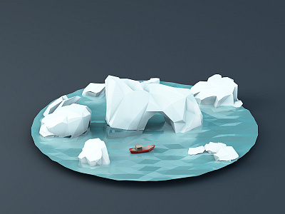 Icelandic Truf project | Jökulsárlón glacier iceberg iceland icelandic jökulsárlón low poly southeast truf