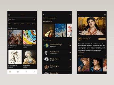 Art Gallery 🎨 app app design art concept design ui