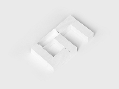5/6 House Typography architecture minimalism numbers papercraft typography