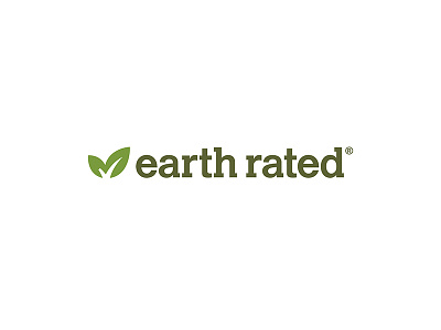 Earth Rated Logo certified dogs eco friendly environment green leaf logo poop bags typography