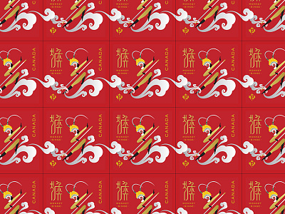2016 Chinese Lunar New Year of the Monkey Stamp