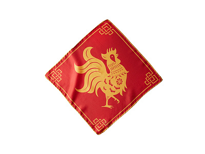 Harry Rosen Lunar Chinese New Year of the Rooster branding chinese cny fashion gold graphic identity illustration lunar new year pocket square rooster