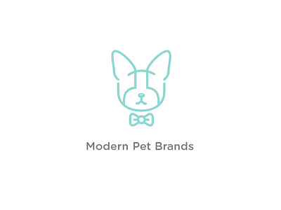 Modern Pet Brands Logo boston terrier bowtie branding classy dogs french bulldog frenchie identity logo pets sophisticated