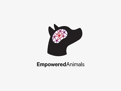 Empowered Animals Logo brain branding choice dogs empower intelligence knowledge logo positive science trainer training