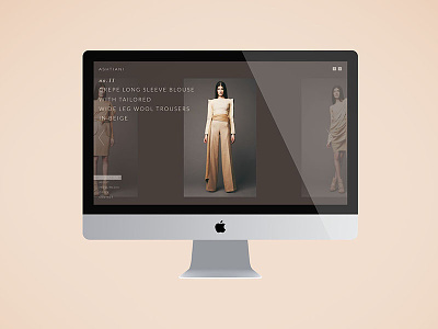 Website for Ashtiani: Lookbook branding clothing editorial fashion identity lookbook system toronto ui ux website women