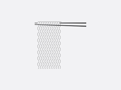Chopsticks & Noodles asian chinese chopsticks food illustration noodles