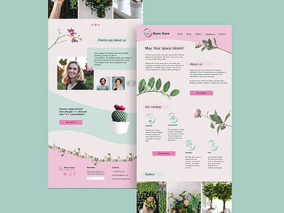 Floral store landing page dailyui design landing page ui