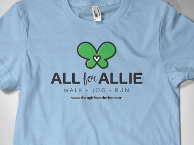 All for Allie Shirt Design agb butterfly screenprint shirt design tshirt