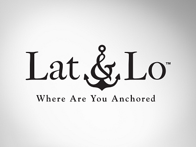 Lat & Lo anchor branding jewelery logo