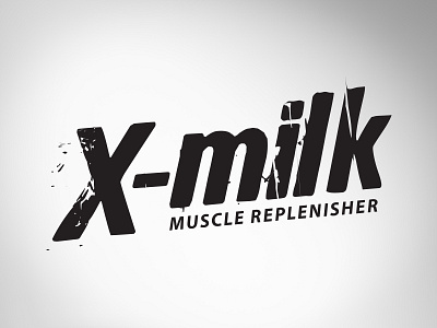 X-Milk branding logo milk