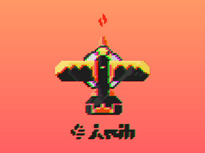 Phoenix 8 bit arms illustration nintendo phoenix 矢量