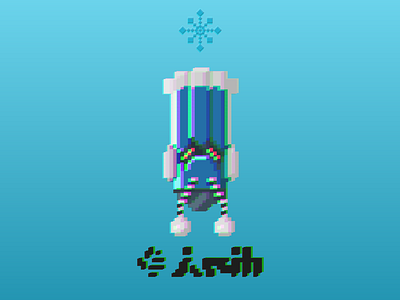 Ice Dragon 8 bit arms dragon ice illustration nintendo 矢量