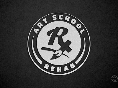 Art School Rehab Logo art art school black and white brand branding design lettermark logo rehab