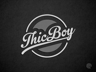 ThicBoy Brand Logo apparel black and white brand branding clothing design logo typography wordmark