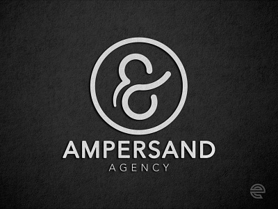 Ampersand Agency Logo abstract art black and white brand branding design lettermark logo