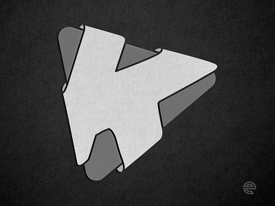 Knerd Playlist rebrand black and white branding design lettermark logo music playlist