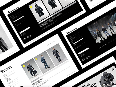 G-Star RAW Website design ecommerce g star typography ui ux website