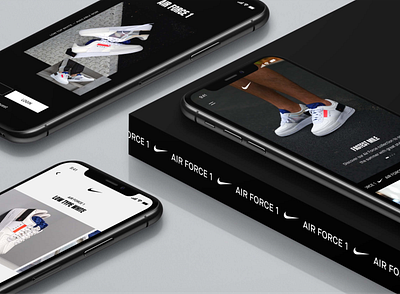 Nike AirForce1 advertising airforce1 app classic ecommerce fresh lifestyle nike ui ux