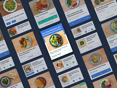 Meal Card Ideation card food ideation iteration meal recipe ui ui design