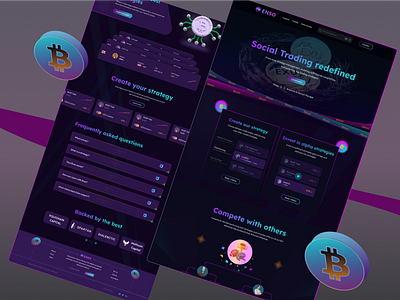 Enso landing Page Smart Redesign 3d app app design blockchain branding clean crypto dailyui dashboard design finance landing page mobile app mockup modern nft ui ui design ux web