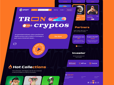 TRON Crypto NFT Landing Page Redesign