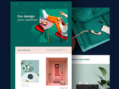 Contemporary Homeware Store architecture colour design ecommerce furniture green interface interface design interior interior design minimal modern photography store ui ux web design webdesign