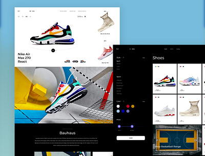 Nike ecommerce UX / UI app design design digital ecommerce experience interaction interface design nike nike air product design sneakers streetwear trainers trend ui ux webdesign webui