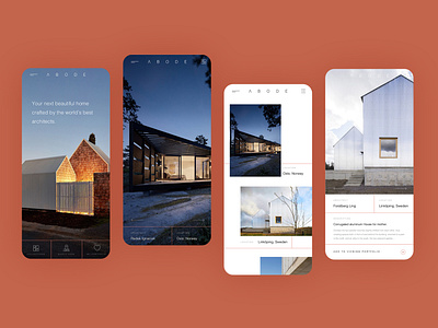 Abode | The modern luxury real estate app design architectural architecture booking app design ecommerce house house app interface design luxury app minimal ui ux vip