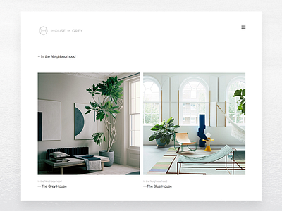 House of Grey interior design exhibition Website Design