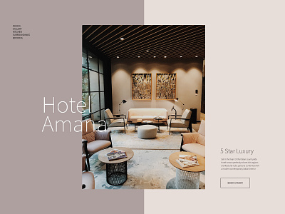 HOTEL AMANA WEB architecture design destination hotel hotel booking interface design interior luxury luxury design travel ui ux webdesign