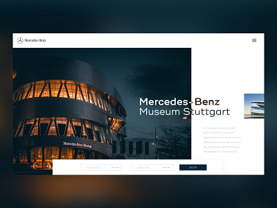 Mercedes Benz Museum car car website carui design interaction interface design mercedes mercedes benz museum site typography ui ui design ux ux design uxui website