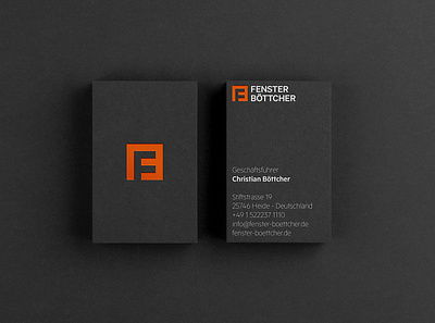 Fenster Böttcher / Logo Design / Business Card business card fenster böttcher graphic design logo design