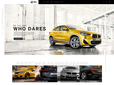 Bmw web template bmw cars graphic design web design