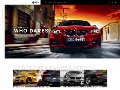 Bmw web template bmw cars graphic design web design