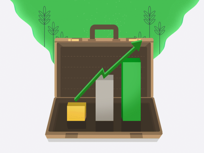 Briefcase 2d after after effects animation briefcase dribbble effects graphic bar graphics illustration motion stats stroke