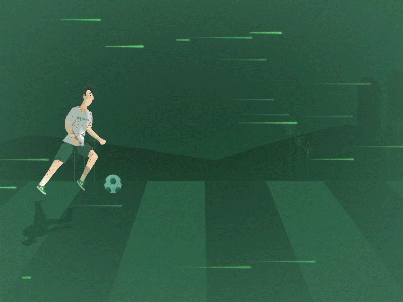 Goal! 2d after effects animation dribbble futbol goal green illustration light motion running score script soccer