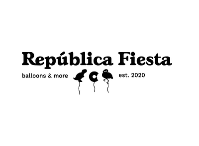 Logo for República Fiesta balloon design balloon logo design brand brand design branding graphic graphic design logo logo design logos logotype party logo party logo design vector