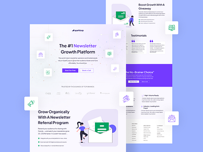 Landing Page for a Newsletter Growth Platform