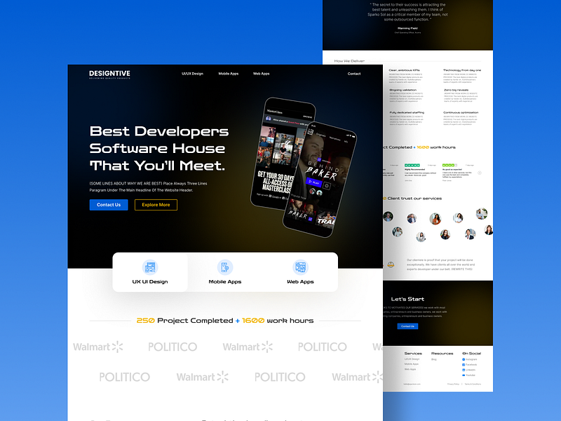 Software Company Website UI UX Design by Muhammad Abu Huraira on Dribbble