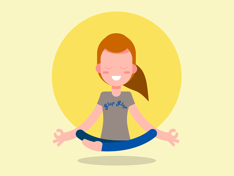 Meditation animation character gif graphic design illustration loop motion design motion graphics yoga